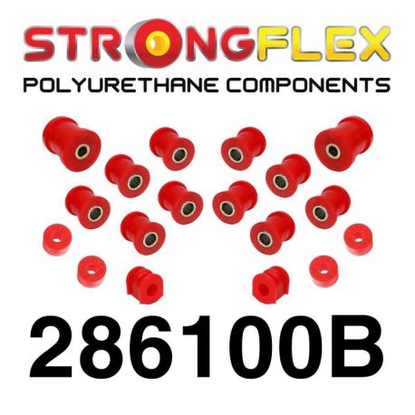 286100B: Set of rear suspension polyurethane STRONGFLEX